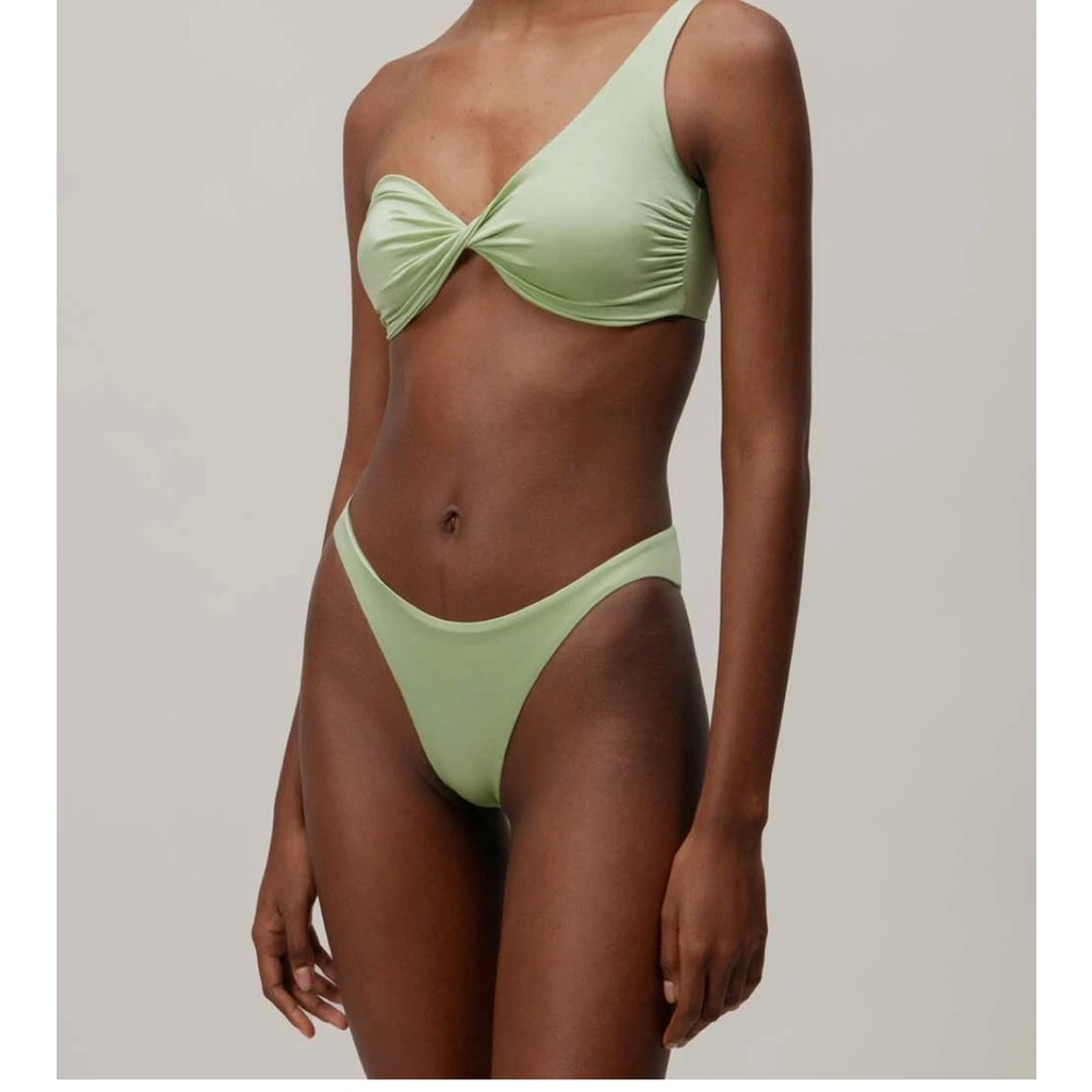 Baobab Collection Green Bikini with Twisted Bandeau ola top and bottom